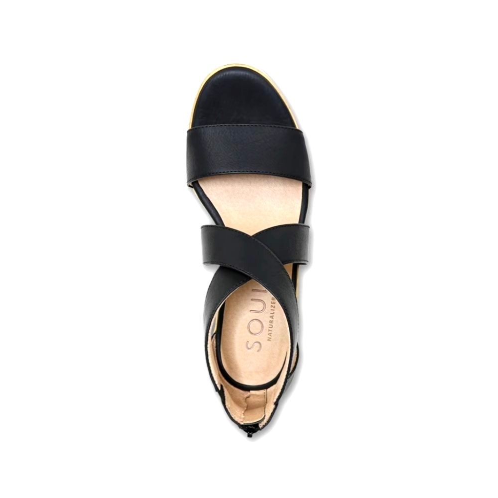 Naturalizer Soul Goodtimes Wedge Sandal Womens 9.5M Black - Picture 5 of 7